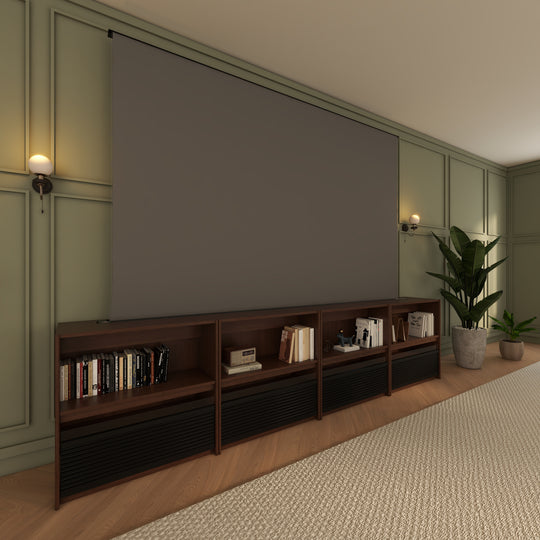 VIVIDSTORM Nexus Motorized Projector Screen Integrated Shelving Unit