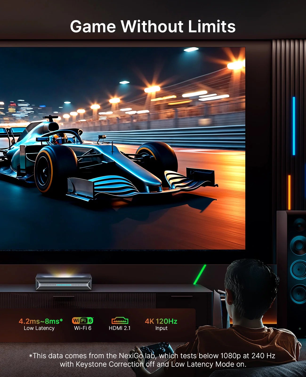 NexiGo Aurora Pro MKII UST Tri-Color Laser Projector