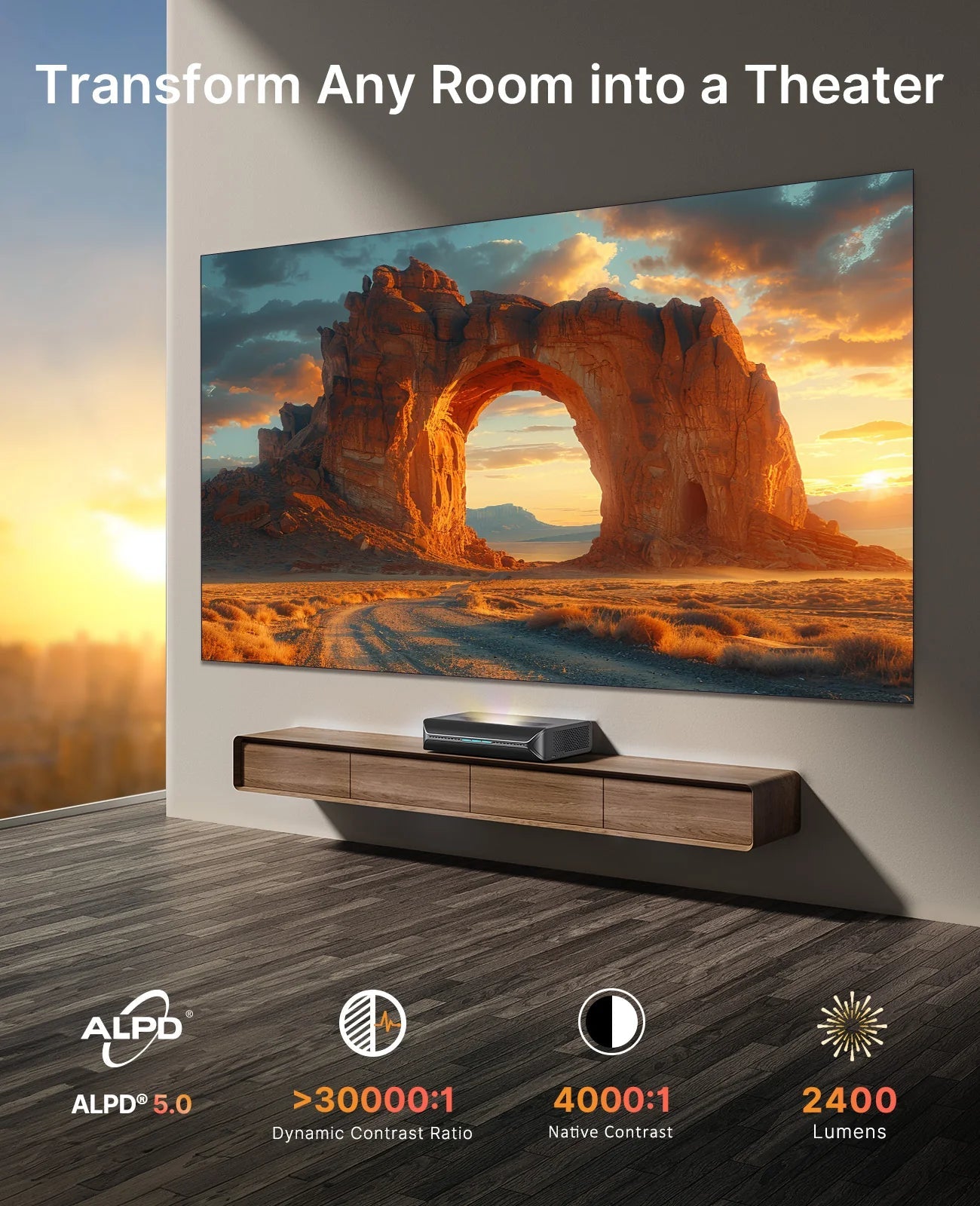 In Stock & Fast EU Shipping-NexiGo Aurora Pro MKII UST Tri-Color Laser Projector