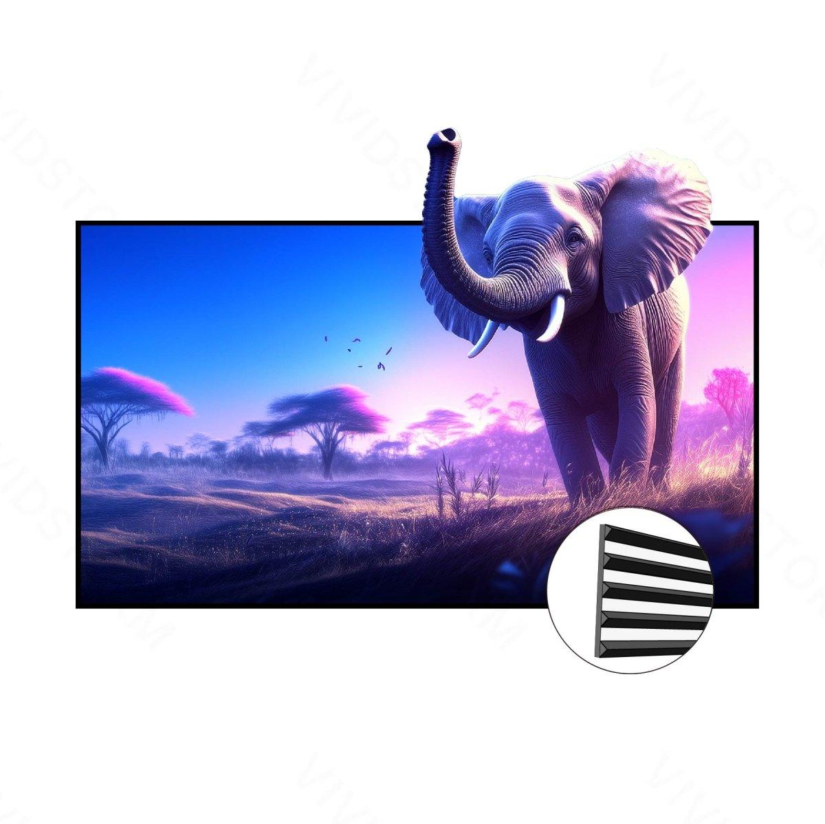 VIVIDSTORM Fusion ALR Fixed Frame Enhanced Long Throw ALR Projector Screen - VIVIDSTORM