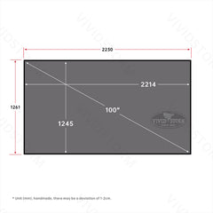 VIVIDSTORM Fusion ALR Fixed Frame Enhanced Long Throw ALR Projector Screen