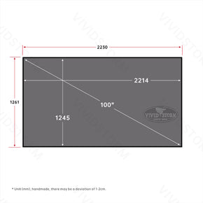 VIVIDSTORM Fusion ALR Fixed Frame Enhanced Long Throw ALR Projector Screen