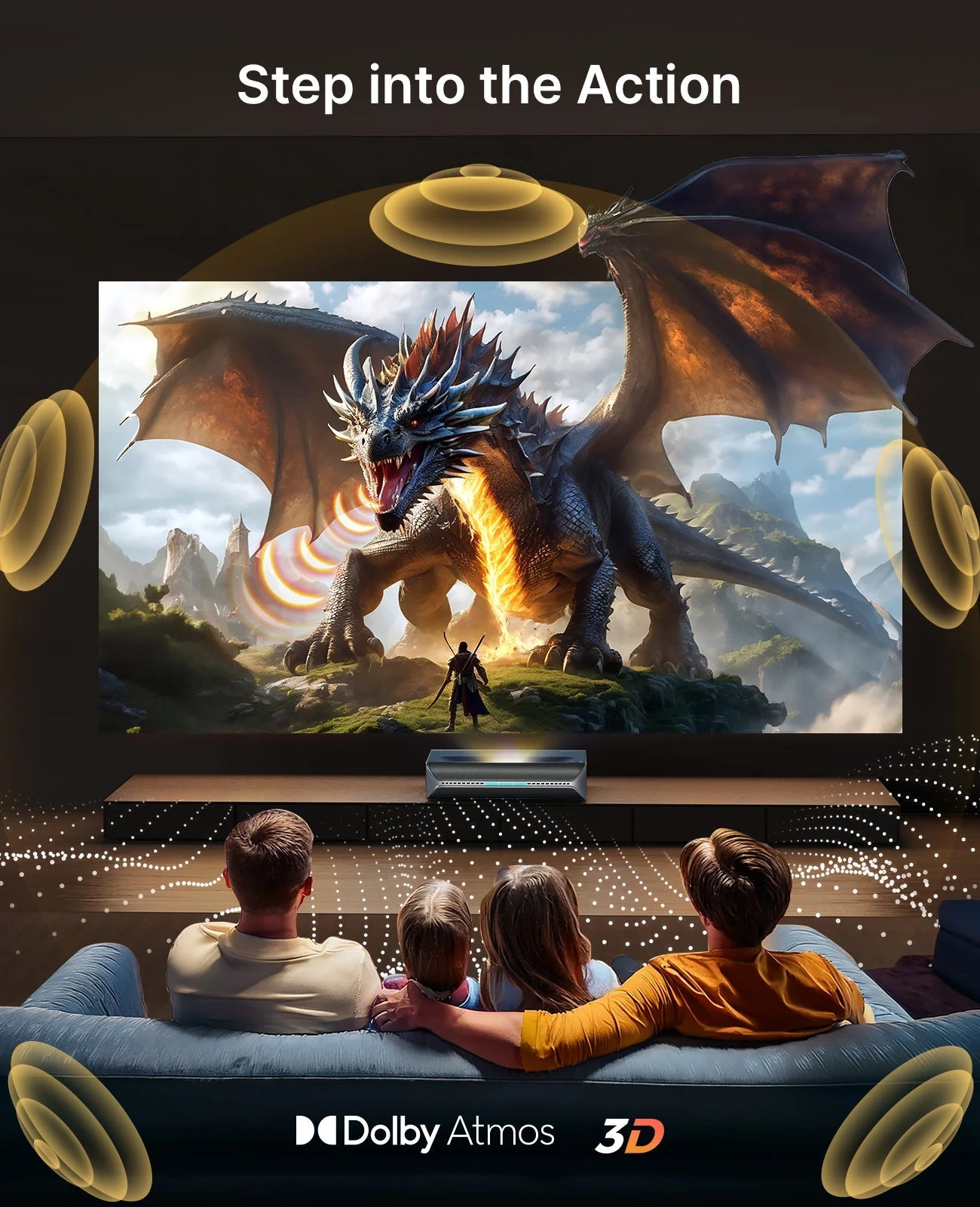 In Stock & Fast EU Shipping-NexiGo Aurora Pro MKII UST Tri-Color Laser Projector