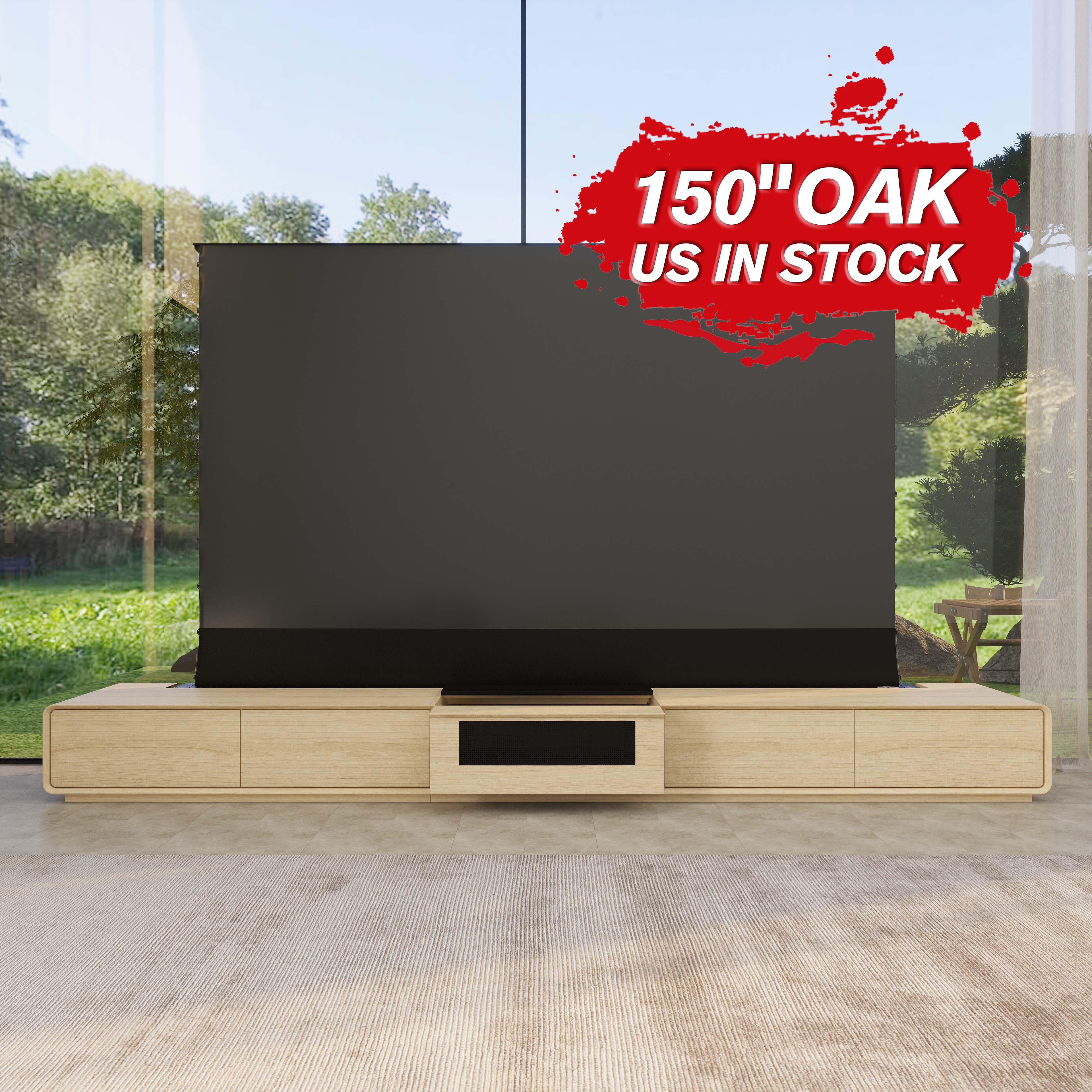 In Stock & Fast U.S. Shipping-VIVIDSTORM Motorised Laser TV Cabinet Copenhagen-99% New