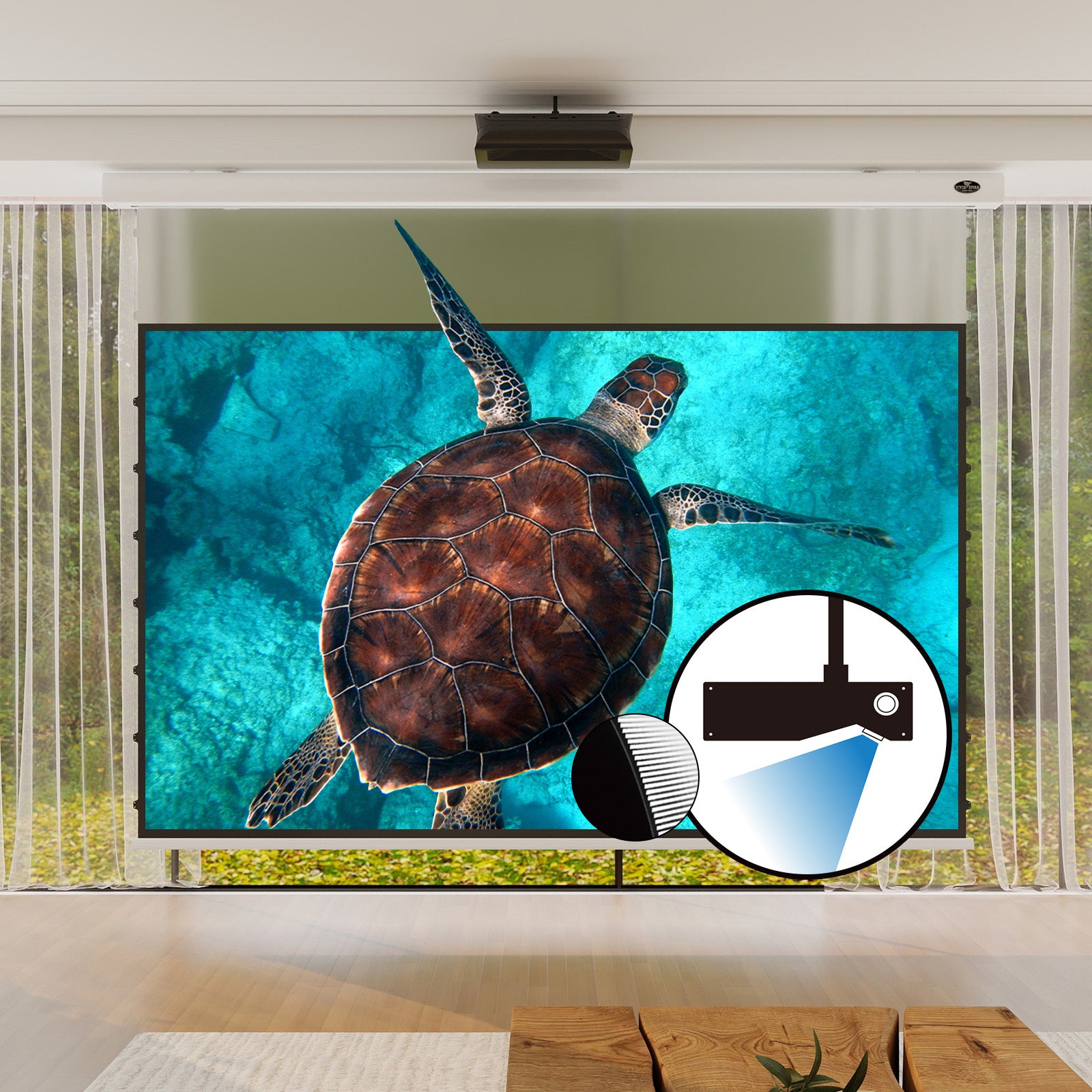 VIVIDSTORM PRO A Slimline Motorized Tension UST ALR Projector screen