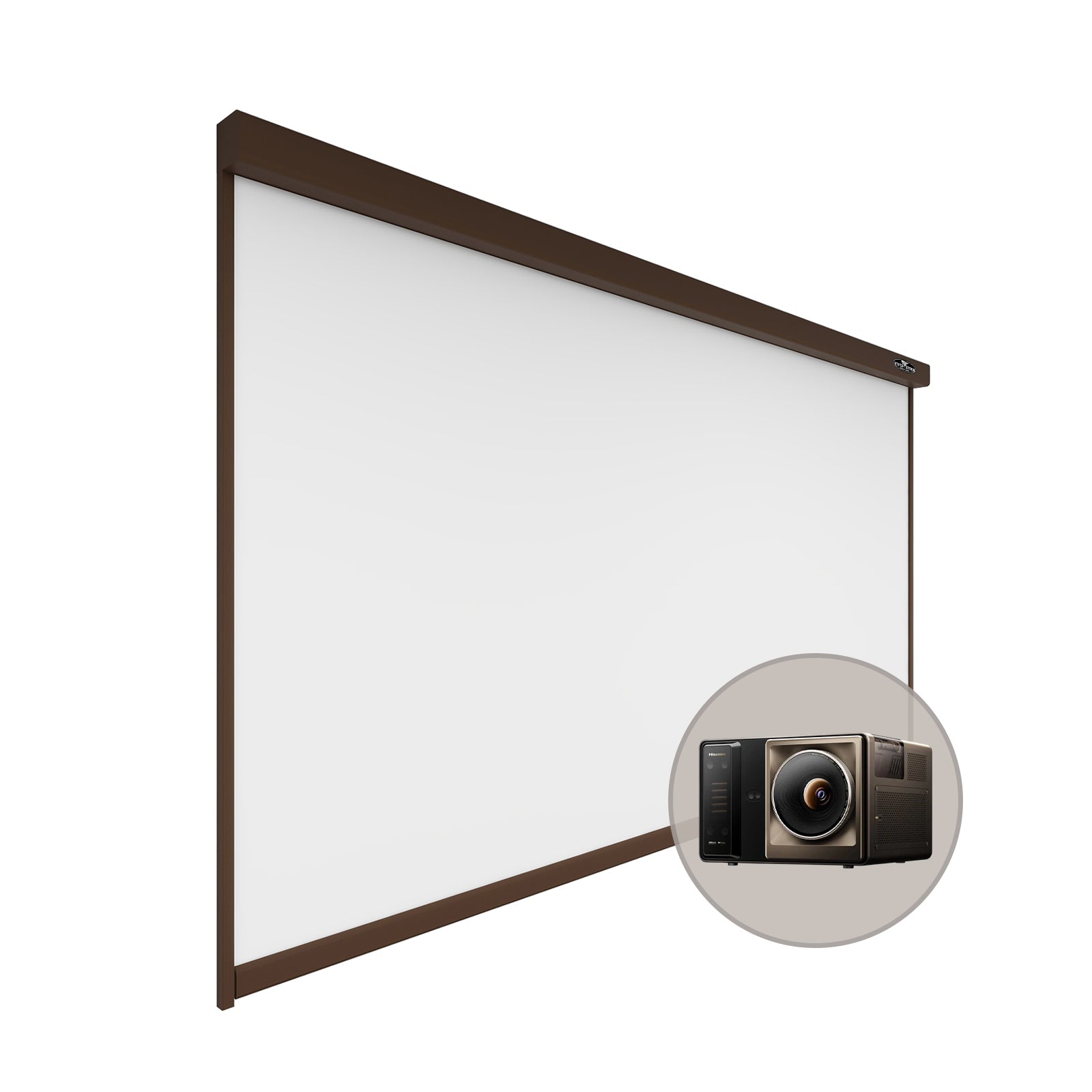 BUNDLE Hisense XR10 Projector & VIVIDSTORM DuraPlus Weatherproof Motorized Outdoor Projector Screen