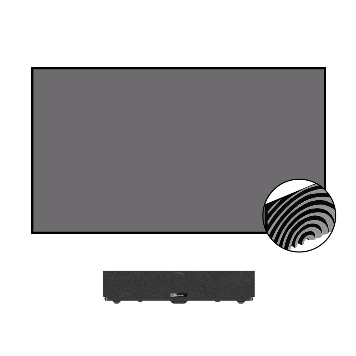 BUNDLE Formovie Theater Premium Laser 4K TV Ultra Short Throw Projector & VIVIDSTORM CineVision Pro Fixed Frame Fresnel UST ALR Projector Screen - VIVIDSTORM