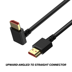 VIVIDSTORM 4K/8K HDMI 2.1 Cable – 90° Angled Connector (4-Way Bend, Reversible Edge) for TV/Projector