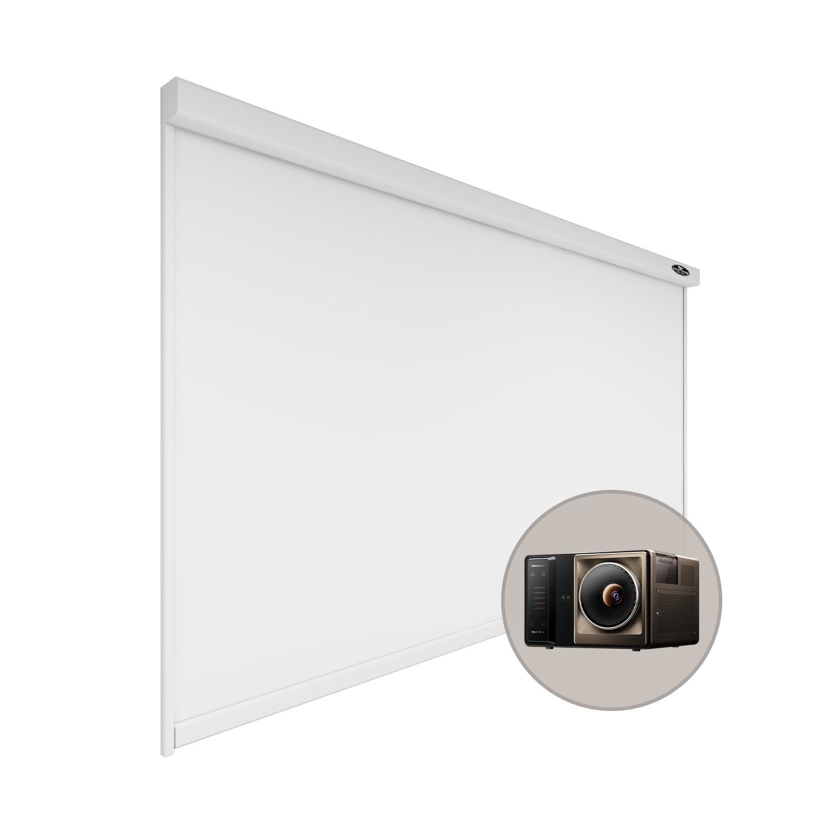 BUNDLE Hisense XR10 Projector & VIVIDSTORM DuraPlus Weatherproof Motorized Outdoor Projector Screen