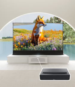VIVIDSTORM Bundle-Projector&Screen&2025 New VIVIDSTORM Motorised Laser TV Cabinet Barcelona Mark III
