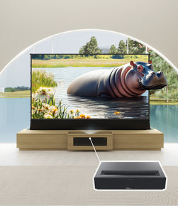 VIVIDSTORM Bundle-Projector&Screen&2025 New VIVIDSTORM Motorised Laser TV Cabinet Barcelona Mark III
