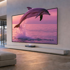 BUNDLE Awol Vision Aetherion Pro / Max RGB Laser UST Projector & VIVIDSTORM CineVision Pro Fixed Frame Fresnel UST ALR Projector Screen