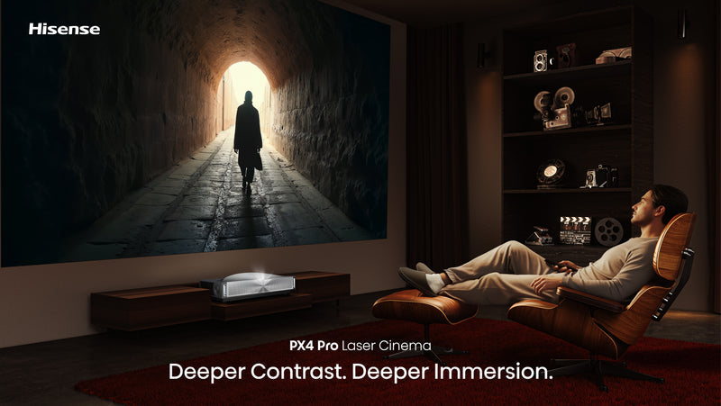 Hisense PX4-PRO, Triple Laser, Home Theater UST Projector (up to 200