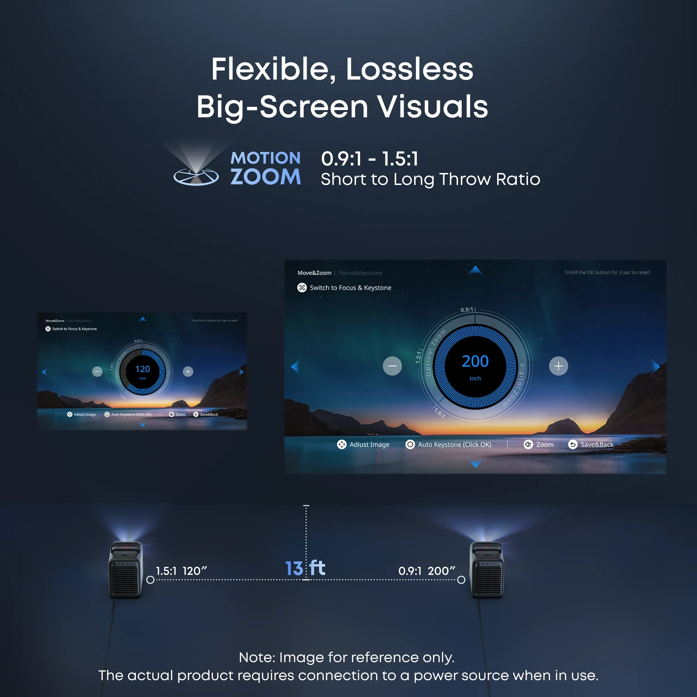 BUNDLE Anker Nebula X1 Projector & VIVIDSTORM Fusion ALR Fixed Frame Enhanced Long Throw ALR Projector Screen Pre-Order