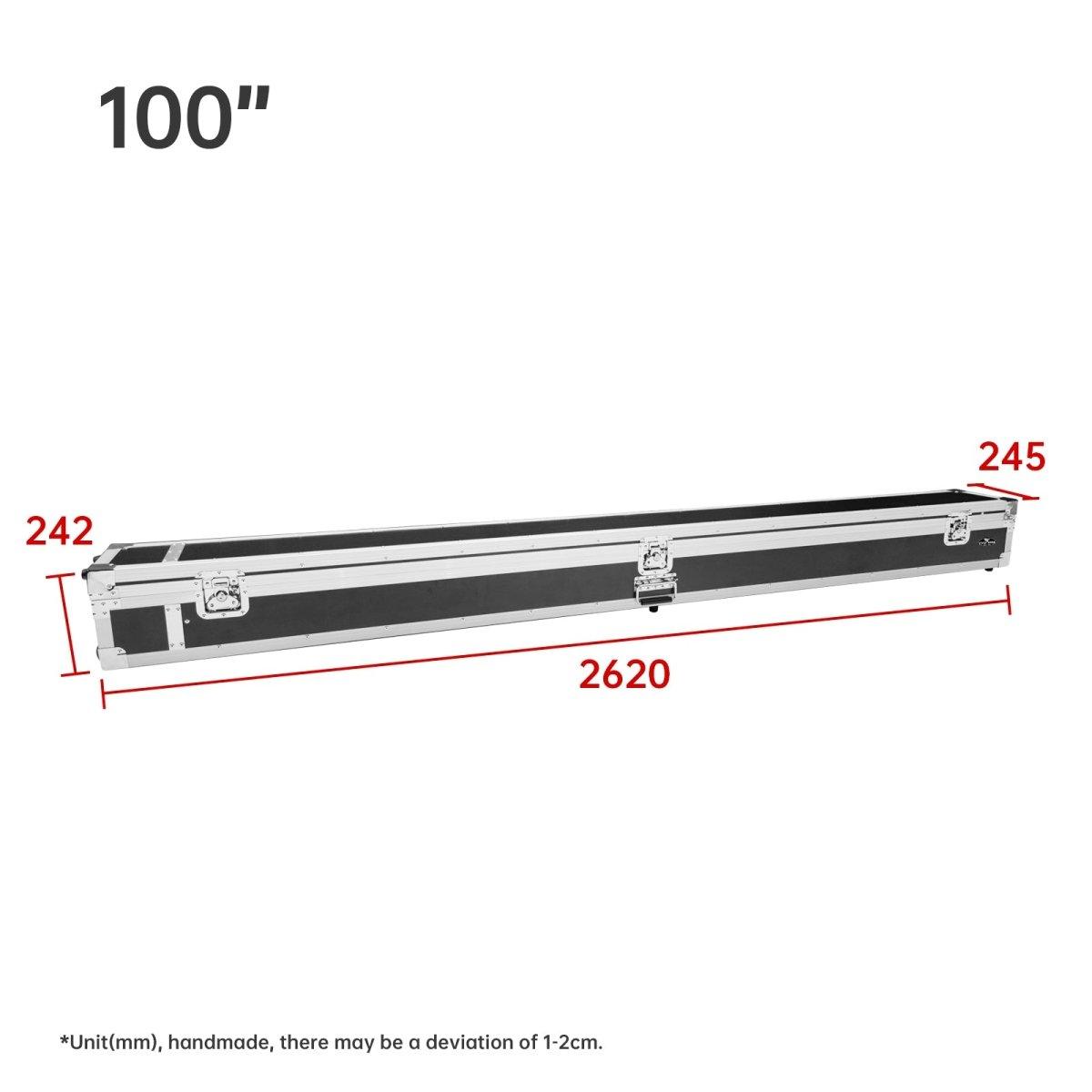 BUNDLE VIVIDSTORM S PRO / S PRO P Motorized Tension Floor Rising UST ALR Projector Screen & Heavy Duty Aluminium Travelling Case - VIVIDSTORM