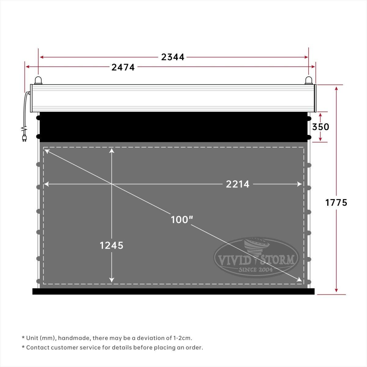 VIVIDSTORM PRO A Slimline Motorized Tension UST ALR Projector screen - VIVIDSTORM