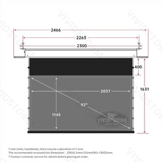 VIVIDSTORM PHANTOM Recessed In-Ceiling Motorized Tension UST ALR Projector screen - VIVIDSTORM