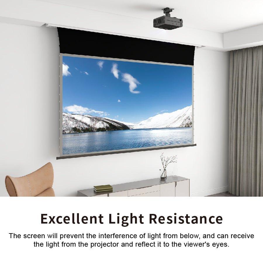 BUNDLE AWOL VISION NEWEST VERSION LTV-3500 Pro/3000 Pro /2500 4K Triple Ultra Short Throw Laser Projector & VIVIDSTORM PRO/PRO A/PRO P/PRO PA Slimline Motorized Tension UST ALR Projector Screen - VIVIDSTORM