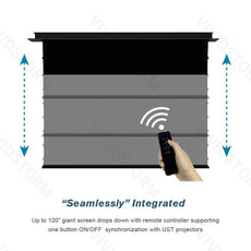 VIVIDSTORM PHANTOM Recessed In-Ceiling Motorized Tension UST ALR Projector screen - VIVIDSTORM