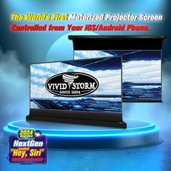 VIVIDSTORM S 3D ALR Motorized Tension Floor Rising 3D Obsidian Long Throw ALR(high gain) Projector screen - VIVIDSTORM