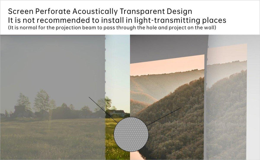 VIVIDSTORM ALR P Slimline Motorized Tension Obsidian Long Throw ALR Perforated Projector screen - VIVIDSTORM