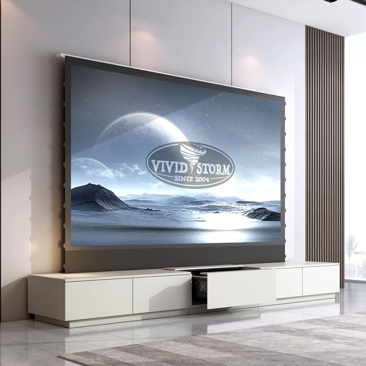 VIVIDSTORM Motorised Laser TV Cabinet Monte Carlo - VIVIDSTORM