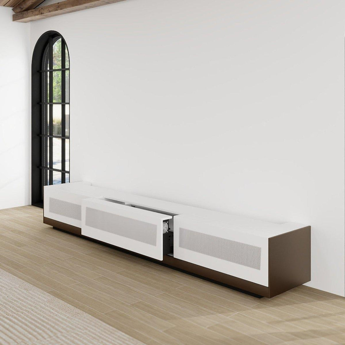 VIVIDSTORM Motorised Laser TV Cabinet New York-Matched For LG CineBeam HU Series
