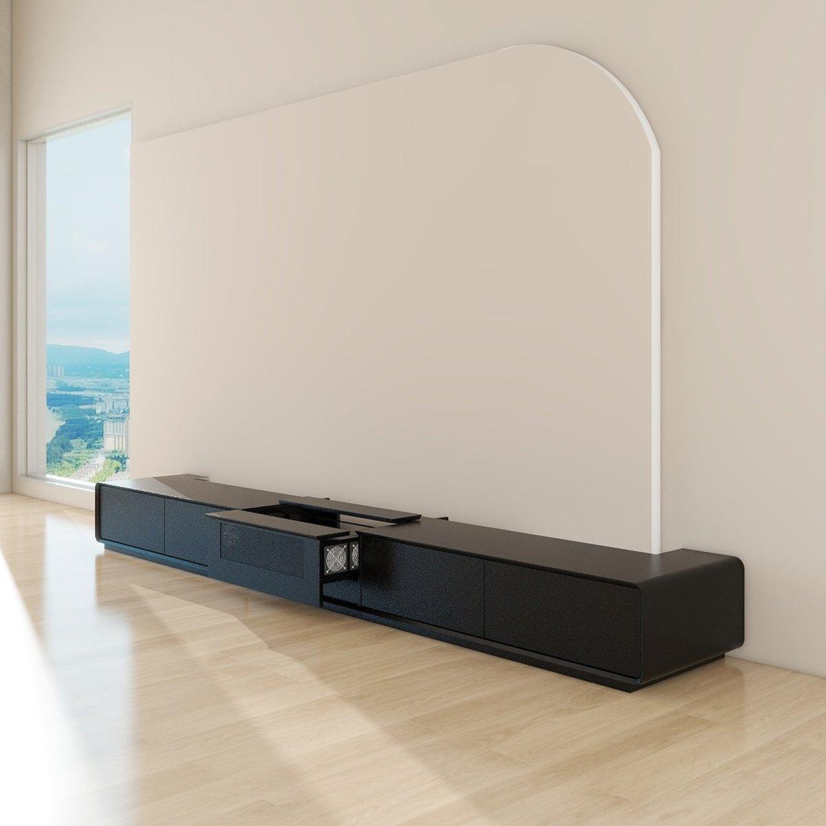 VIVIDSTORM Bundle-Projector&Screen&Motorised Laser TV Cabinet Copenhagen - VIVIDSTORM