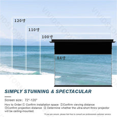 VIVIDSTORM PHANTOM Recessed In-Ceiling Motorized Tension UST ALR Projector screen - VIVIDSTORM