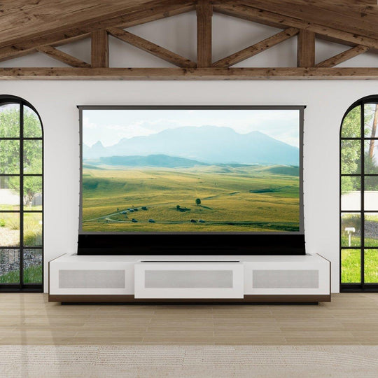 VIVIDSTORM Bundle-Projector&Screen&Motorised Laser TV Cabinet For LG CineBeam HU Series - VIVIDSTORM