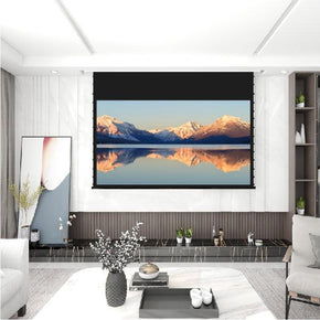 VIVIDSTORM Pearl White Cinema Plus Motorized Tension Floor Rising Projector screen - VIVIDSTORM
