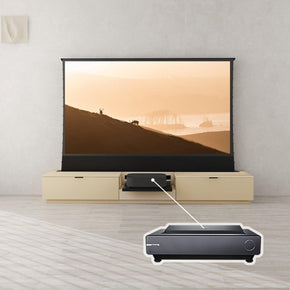 VIVIDSTORM Bundle-Projector&Screen&Motorised Laser TV Cabinet Berlin - Epson Edition - VIVIDSTORM