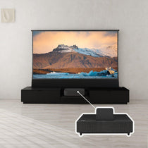 VIVIDSTORM Bundle-Projector&Screen&Motorised Laser TV Cabinet Berlin - Epson Edition - VIVIDSTORM