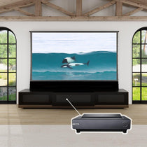 VIVIDSTORM Bundle-Projector&Screen&Motorised Laser TV Cabinet For LG CineBeam HU Series - VIVIDSTORM