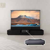 VIVIDSTORM Bundle-Projector&Screen&Motorised Laser TV Cabinet Berlin - Epson Edition - VIVIDSTORM