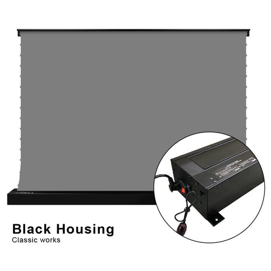 VIVIDSTORM S 3D ALR Motorized Tension Floor Rising 3D Obsidian Long Throw ALR(high gain) Projector screen - VIVIDSTORM