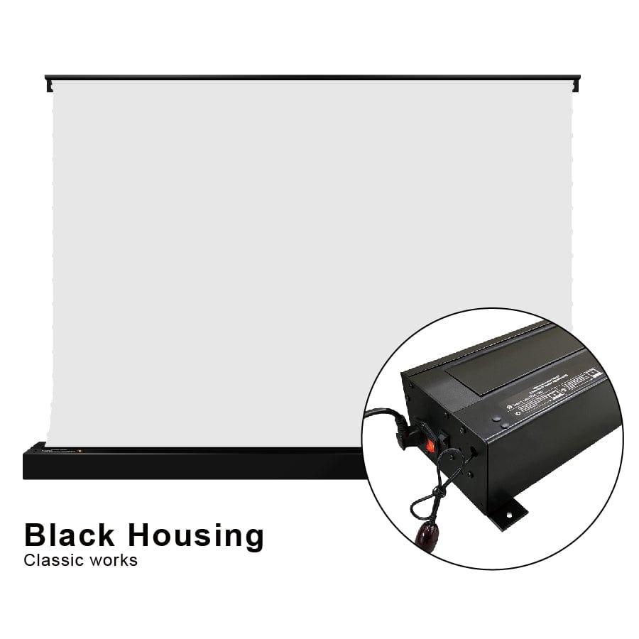 VIVID STORM SINCE 2004 Projection screen 72inch / Black / All White Design S White Cinema Electric Tension Floor Screen【 With White Cinema Material】【For Normal Projector】