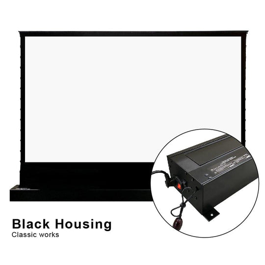 VIVIDSTORM S White Cinema Motorized Tension Floor Rising Projector screen - VIVIDSTORM