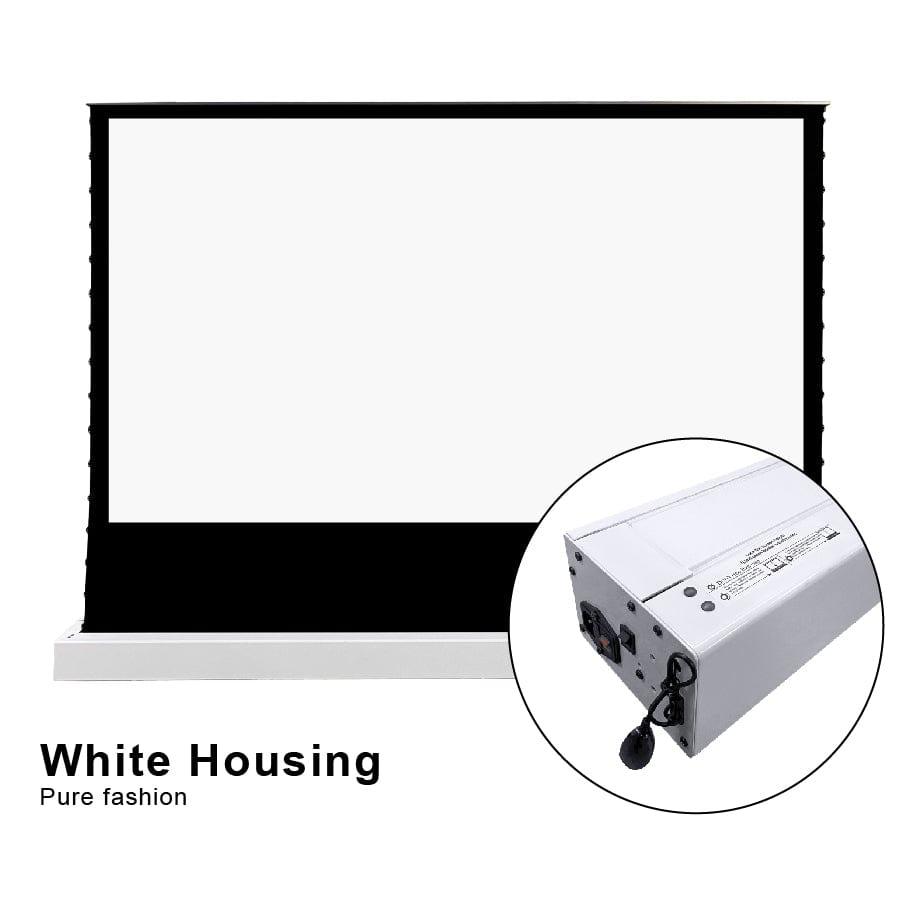 VIVIDSTORM S White Cinema Motorized Tension Floor Rising Projector screen - VIVIDSTORM