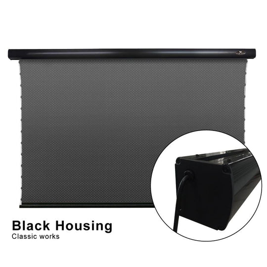 VIVIDSTORM ALR P Slimline Motorized Tension Obsidian Long Throw ALR Perforated Projector screen - VIVIDSTORM