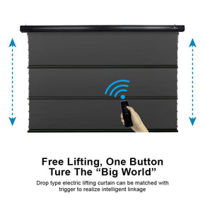 VIVIDSTORM ALR P Slimline Motorized Tension Obsidian Long Throw ALR Perforated Projector screen - VIVIDSTORM