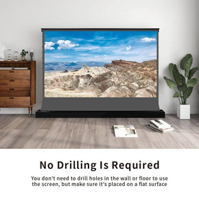 VIVIDSTORM S 3D ALR Motorized Tension Floor Rising 3D Obsidian Long Throw ALR(high gain) Projector screen - VIVIDSTORM