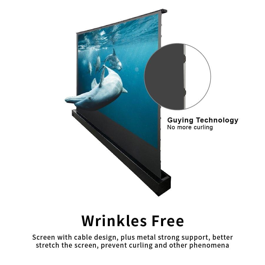 VIVID STORM SINCE 2004 Projection screen S ALR Electric Tension Floor Screen With Obsidian Long Throw Ambient Light Rejecting 【For Normal Projector】