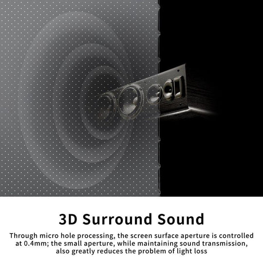 VIVIDSTORM S ALR P Motorized Tension Floor Rising Obsidian Long Throw ALR Perforated Projector screen - VIVIDSTORM