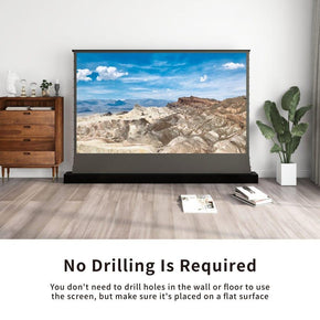 VIVIDSTORM S ALR P Motorized Tension Floor Rising Obsidian Long Throw ALR Perforated Projector screen - VIVIDSTORM