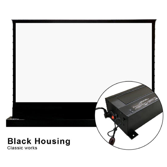 VIVIDSTORM Pearl White Cinema Plus Motorized Tension Floor Rising Projector screen - VIVIDSTORM