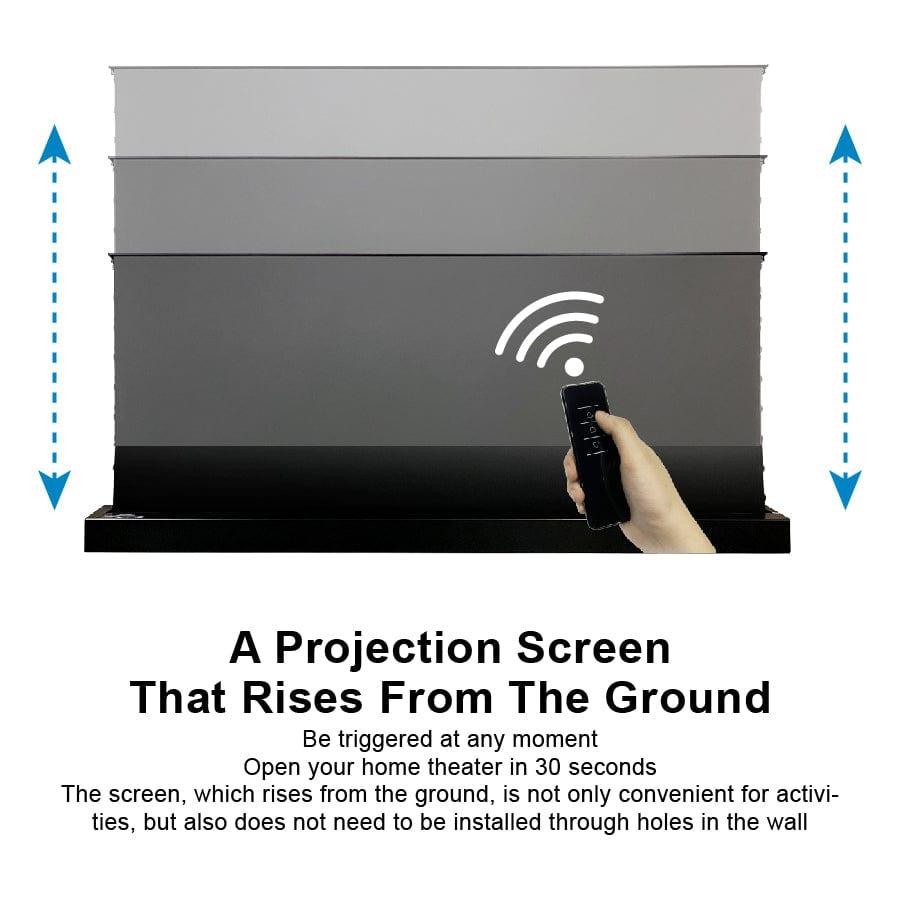 VIVIDSTORM S PRO Motorized Tension Floor Rising UST ALR Projector Screen - VIVIDSTORM