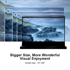 VIVIDSTORM S White Cinema Motorized Tension Floor Rising Projector screen - VIVIDSTORM