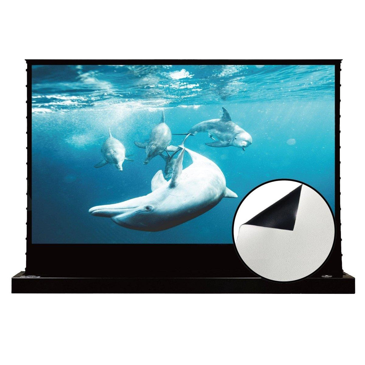 VIVIDSTORM S White Cinema Motorized Tension Floor Rising Projector screen - VIVIDSTORM