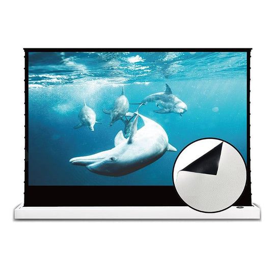 VIVIDSTORM S White Cinema Motorized Tension Floor Rising Projector screen - VIVIDSTORM